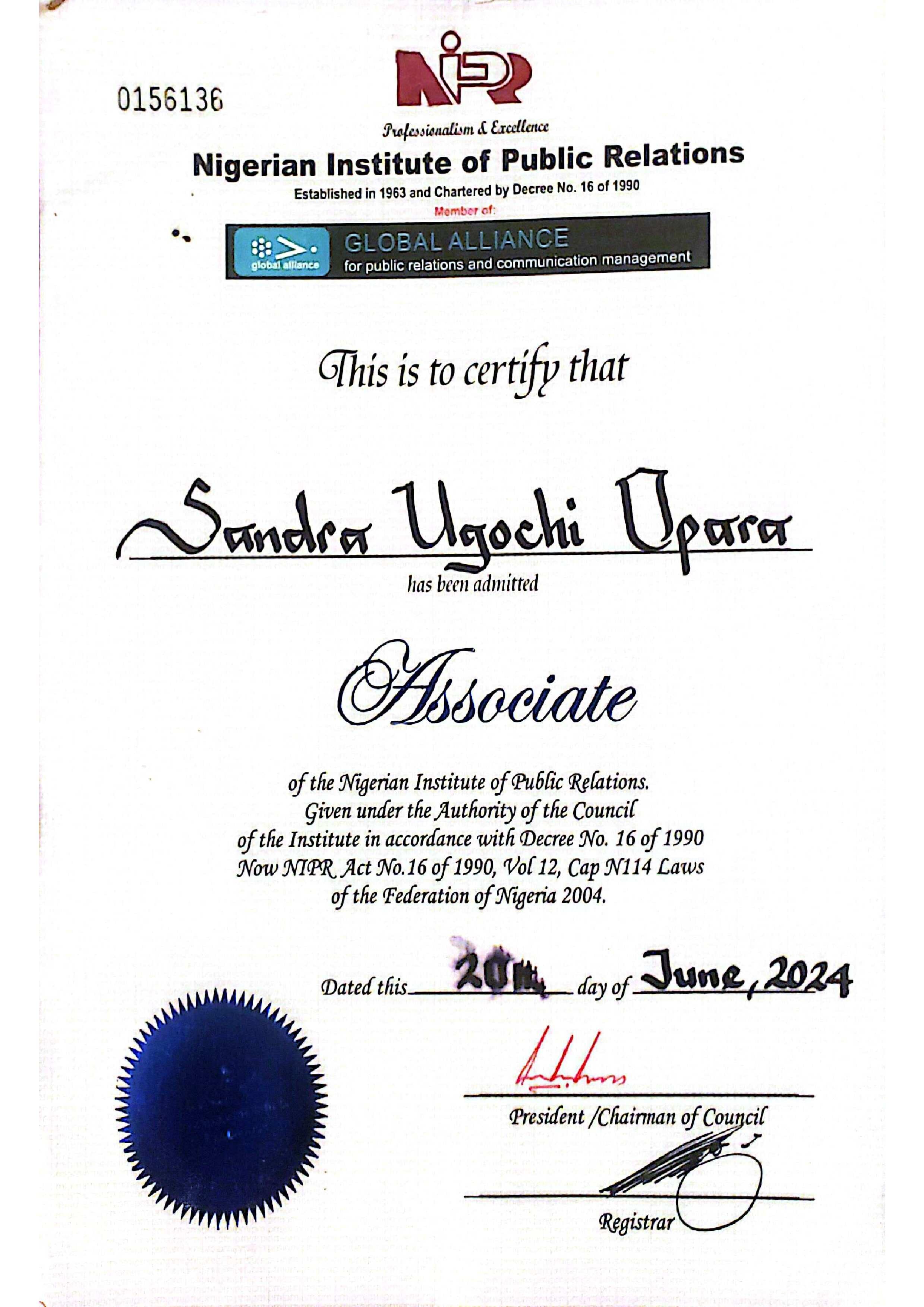 Public Relations Certification