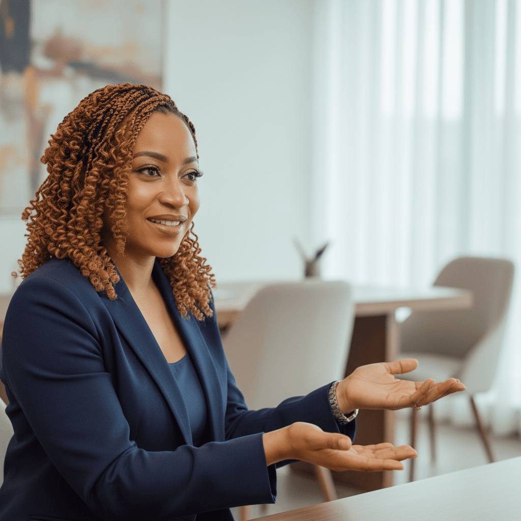 Sandra Opara advocating for mental health awareness